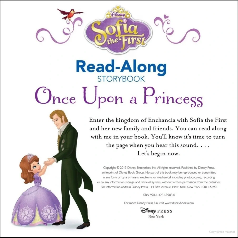 Sofia the First Read-Along Storybook: Once Upon a Princess